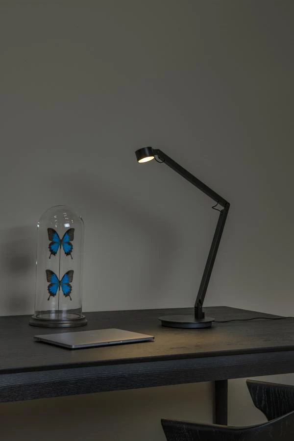 Lucide Premium OGDEN - Table lamp- LED 3 StepDim - 1x7W 3000K - Black - atmosphere 1